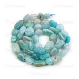 1112-9071-41 - Natural Semi Precious Stone Bead Free Form Amazonite (approx. 8x10mm) 15" string 1112-9071-41,Amazonite,montreal, quebec, canada, beads, wholesale