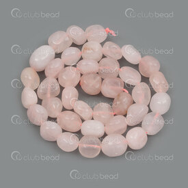 1112-9072-07 - Bille de Pierre Fine Naturelle Forme Libre Quartz Rose (approx. 8-9mm) Corde 15.5 pouces 1112-9072-07,Quartz rose,montreal, quebec, canada, beads, wholesale