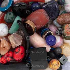 1112-9991 - Semi Precious Stone Assortment Bead-Cabochon-Pendant Assorted Stone-Size-Shape 1bag (approx. 150gr) 1112-9991,Bulk products,Beads and pendants,montreal, quebec, canada, beads, wholesale
