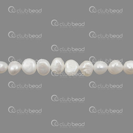 1113-0119 - Fresh Water Pearl Bead Potato 8x9mm Natural 13" String 1113-0119,Billes mat,16'' String,Bead,Natural,Fresh Water Pearl,8X9MM,Round,Potato,White,Natural,China,16'' String,montreal, quebec, canada, beads, wholesale