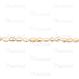 1113-0128-01 - Fresh Water Pearl Bead Rice 4x5mm Peach 13'' String 1113-0128-01,Beads,Bead,Natural,Fresh Water Pearl,4X5MM,Round,Rice,Peach,China,13'' String,montreal, quebec, canada, beads, wholesale