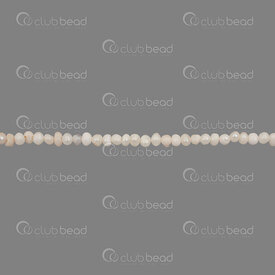 1113-0138-01 - Perle d'Eau Douce Bille Rond 2.5-3x3mm Blanc Trou 0.5mm Corde 14po 1113-0138-01,1113-0,montreal, quebec, canada, beads, wholesale