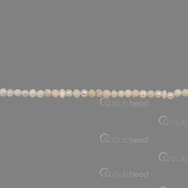1113-0138-03 - Fresh Water Pearl Bead Round 3x3.5mm White 0.5mm hole 14" String 1113-0138-03,Fresh Water,montreal, quebec, canada, beads, wholesale