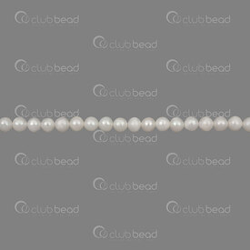 1113-0141-3.5WH - Perle d'Eau Douce Bille Rond 3.5-4x4mm Eclat Naturel Blanc Trou 0.5mm Corde 13po !QUANTITE LIMITEE! 1113-0141-3.5WH,pears,montreal, quebec, canada, beads, wholesale