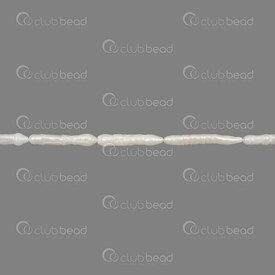 1113-0181-25 - Perle d\'Eau Douce Bille Tube 25-30x4-5mm Eclat Naturel Blanc Trou 0.5mm Corde 13po !QUANTITE LIMITEE! 1113-0181-25,montreal, quebec, canada, beads, wholesale