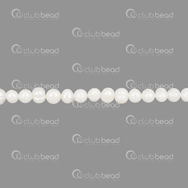 1113-0189 - Perle d'Eau Douce Bille Rond 5-6mm cercle Blanc Corde 14.5 po (App.67pcs) 1113-0189,montreal, quebec, canada, beads, wholesale