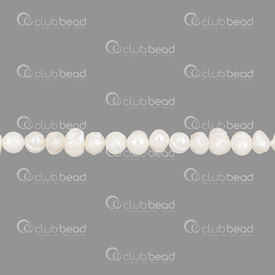 1113-0193 - Fresh Water Pearl potato White 6-7mm App.60pcs 13" String 1113-0193,montreal, quebec, canada, beads, wholesale
