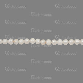 1113-0200-4.5WH - Freshwater Pearl Bead Round 4.5x5-5.5mm White Natural 0.5mm hole 13in String !LIMITED QUANTITY! 1113-0200-4.5WH,Bille rond,montreal, quebec, canada, beads, wholesale