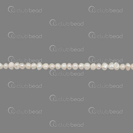 1113-0201 - Perle d'Eau Douce Bille Rond 4-5mm Blanc Corde 13 pouces 1113-0201,montreal, quebec, canada, beads, wholesale