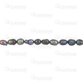 1113-0203 - Fresh Water Pearl potato 6-7mm Peacock 13" String 1113-0203,6-7,montreal, quebec, canada, beads, wholesale