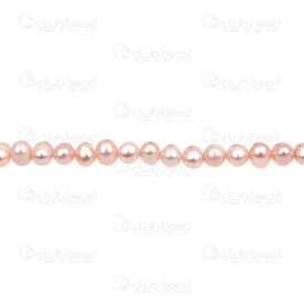1113-0213 - Fresh Water Pearl Bead Round-Oval 5x6mm Pink-Purple Natural shine 0.5mm hole 13" String 1113-0213,Beads,montreal, quebec, canada, beads, wholesale