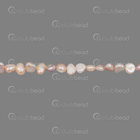 1113-0252-03 - Fresh Water Pearl potato 7-8mm pink 13" String 1113-0252-03,7-8,montreal, quebec, canada, beads, wholesale