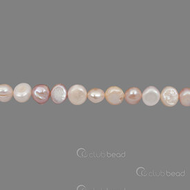 1113-0253 - Perle d'Eau Douce Bille Patate 11mm Blanc-Rose-Mauve Corde 13 pouces 1113-0253,Billes,Perles pour bijoux,D'eau douce,montreal, quebec, canada, beads, wholesale