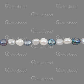 1113-0255 - Fresh Water Pearl Bead Potato 10-11mm Mix White/Silver/Black 13'' String 1113-0255,1113-0,10-11mm,Bead,Natural,Fresh Water Pearl,10-11mm,Round,Potato,Mix White/Silver/Black,China,13'' String,montreal, quebec, canada, beads, wholesale