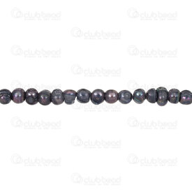 1113-0259-5MPCK - Freshwater Pearl Bead Potato 4-5x6mm Peacock Matt 0.5mm hole 13in String !LIMITED QUANTIT! 1113-0259-5MPCK,montreal, quebec, canada, beads, wholesale