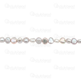 1113-0259-GY - Fresh Water Pearl Potato 7x8mm Grey-Silver 0.5mm hole 13" String 1113-0259-GY,Beads,Pearls for jewelry,Clearwater,montreal, quebec, canada, beads, wholesale