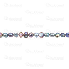 1113-0259-PCK - Fresh Water Pearl Potato 7x8mm Peacock 0.5mm hole 13" String 1113-0259-PCK,Beads,Pearls for jewelry,Clearwater,montreal, quebec, canada, beads, wholesale