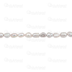 1113-0261-03 - Fresh Water Pearl Bead Potato (approx. 6x8mm) Silver-Grey 0.5mm hole 13" String (approx. 40pcs) 1113-0261-03,Beads,montreal, quebec, canada, beads, wholesale