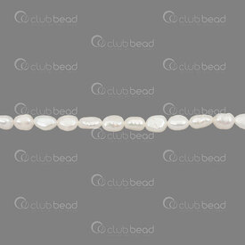 1113-0262-01 - Fresh Water Pearl Bead Potato (approx. 5x7mm) White 0.5mm hole 13" String (approx. 40pcs) 1113-0262-01,New Products,montreal, quebec, canada, beads, wholesale