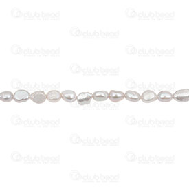 1113-0262-03 - Fresh Water Pearl Bead Potato (approx. 5x7mm) Silver-Grey 0.5mm hole 13" String (approx. 40pcs) 1113-0262-03,Beads,montreal, quebec, canada, beads, wholesale
