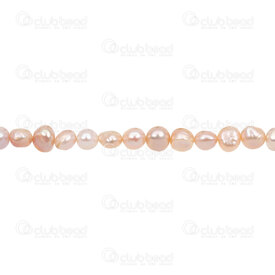 1113-0264-01 - Fresh Water Pearl Bead Potato 8-9mm Light Pink Natural shine 0.5mm hole 13" String 1113-0264-01,rose pale,montreal, quebec, canada, beads, wholesale
