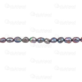 1113-0270-01 - Perle d'Eau Douce Bille Patate (approx. 8x7mm) Paon Trou 0.5mm Corde 13 Pouces 1113-0270-01,Billes,Perles pour bijoux,D'eau douce,montreal, quebec, canada, beads, wholesale