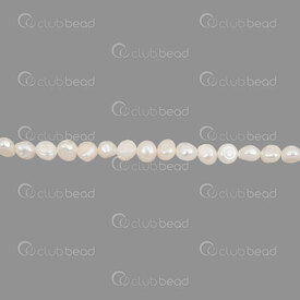 1113-0271 - Fresh Water Pearl Bead Potato 5-6x5mm White 0.5mm Hole 13\" String 1113-0271,Beads,montreal, quebec, canada, beads, wholesale