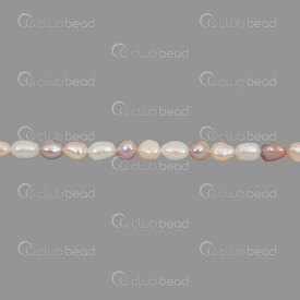 1113-0273-MIX - Fresh Water Pearl Bead Baroque 6-7x5mm Mix 0.5mm hole 15" String 1113-0273-MIX,perle patate,montreal, quebec, canada, beads, wholesale