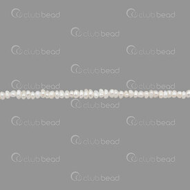 1113-0299-01 - Perle d'Eau Douce Bille Separateur 2.5-3.5mm Blanc Corde 13 pouces 1113-0299-01,Billes,montreal, quebec, canada, beads, wholesale