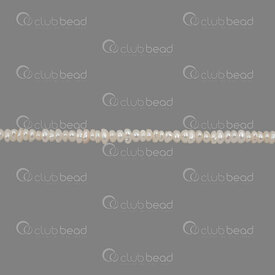 1113-0299-11 - Fresh Water Pearl Bead Spacer 2x3.5-4mm White 0.5mm hole 14\" String 1113-0299-11,2x3",montreal, quebec, canada, beads, wholesale