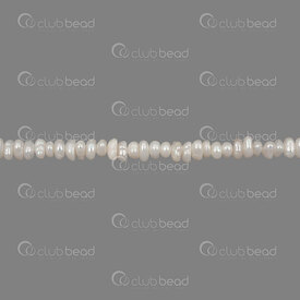 1113-0299-17 - Perle d'Eau Douce Bille Separateur 2.5x4.5-5mm Eclat Naturel Blanc Trou 0.5mm Corde 13po !QUANTITE LIMITEE! 1113-0299-17,T*,montreal, quebec, canada, beads, wholesale