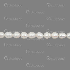 1113-0311-01 - Perle d'Eau Douce Bille Grain Riz 7mm Blanc Trou 0.5mm Corde de 13 pouces (approx.45pcs) 1113-0311-01,Billes,montreal, quebec, canada, beads, wholesale