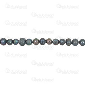 1113-0399-05 - Fresh Water Pearl oval 6-7mm Peacock 13" String 1113-0399-05,Beads,montreal, quebec, canada, beads, wholesale