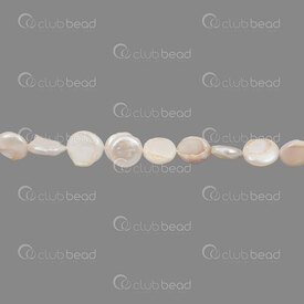 1113-0399-13 - Fresh Water Pearl Bead Pellet (approx. 13x15mm) White AB 0.5mm hole 13" String (approx. 24pcs) 1113-0399-13,New Products,montreal, quebec, canada, beads, wholesale