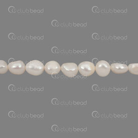 1113-0422-03WH - Fresh Water Pearl Bead Baroque 9x9.5-10mm White 0.5mm hole 13\" String (approx.35pcs) 1113-0422-03WH,perles eau douce,montreal, quebec, canada, beads, wholesale