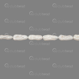 1113-0520-187 - Perle d'Eau Douce Bille Rectangle forme Irreguliere 18-20x7x4mm Blanc Eclat Naturel Trou 0.5mm Corde 15po (approx. 20pcs) 1113-0520-187,Billes,Perles pour bijoux,D'eau douce,montreal, quebec, canada, beads, wholesale