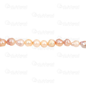 1113-0653-PK - Fresh Water Pearl Bead Baroque 8-9x7mm Pink 0.5mm hole 14" String !LIMITED QUANTITY! 1113-0653-PK,Fresh Water,montreal, quebec, canada, beads, wholesale