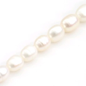 A-1113-0700-01 - Fresh Water Pearl Bead Rice 8x10mm Natural 13" String A-1113-0700-01,Beads,6X7MM,Bead,Natural,Fresh Water Pearl,6X7MM,Round,Rice,0,Natural,China,16'' String,montreal, quebec, canada, beads, wholesale