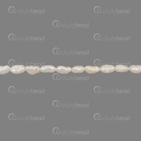 1113-0711-WH - Perle d'Eau Douce Bille grain de Riz approx. 7x4mm forme Irreguliere Blanc Trou 0.5mm Corde 13po 1113-0711-WH,Fresh Water,montreal, quebec, canada, beads, wholesale