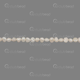 1113-0803-WH - Fresh Water Pearl Bead Potato 4x5mm White 0.5mm Hole 13\" String !LIMITED QUANTITY! 1113-0803-WH,perles eau douce,montreal, quebec, canada, beads, wholesale