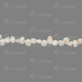 1113-0807-WH - Freshwater Pearl Bead Potato 4x4.5-5mm White 30/70 0.5mm hole 13in String !LIMITED QUANTITY! 1113-0807-WH,20,montreal, quebec, canada, beads, wholesale
