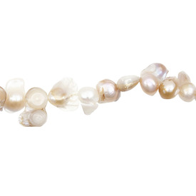 *1113-9900-01 - Fresh Water Pearl Bead Free Form 6X12MM Natural App. 15'' String  Limited Quantity! *1113-9900-01,Clearance by Category,Organic,Bead,Natural,Fresh Water Pearl,6X12MM,Free Form,Free Form,Beige,Natural,China,App. 15'' String,Limited Quantity!,montreal, quebec, canada, beads, wholesale