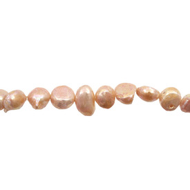 *1113-9900-03 - Fresh Water Pearl Bead Free Form 8MM Peach App. 18'' String  Limited Quantity! *1113-9900-03,Beads,Bead,Natural,Fresh Water Pearl,8MM,Free Form,Free Form,Orange,Peach,China,App. 18'' String,Limited Quantity!,montreal, quebec, canada, beads, wholesale