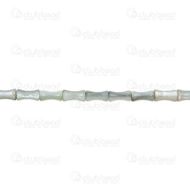 1114-0015-GY - Mother of Pearl Bead Tube Bamboo shape 8x4mm Grey 0.5mm hole 15po String 1114-0015-GY,Pendants,Shell,montreal, quebec, canada, beads, wholesale