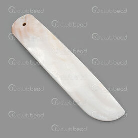 1114-0075 - Pendentif de Nacre de Perle 125x23.5mm Naturel avec Trou 3mm 1pc 1114-0075,3.125,montreal, quebec, canada, beads, wholesale