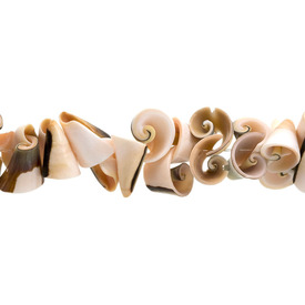 *1114-0111-1 - Shell Bead Conus Trumpet Spiral App. 15x20mm App. 18'' String *1114-0111-1,Shell,Bead,Conus Trumpet,Natural,Shell,App. 15x20mm,Free Form,Spiral,Beige,China,App. 18'' String,montreal, quebec, canada, beads, wholesale