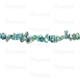 1114-0144-01 - Mother of Pearl Bead Chips App. 6x10mm Green Dyed 0.8mm Hole 15" String 1114-0144-01,bille vert,montreal, quebec, canada, beads, wholesale