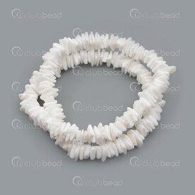 1114-0163 - Lake Shell Bead Flat Chip Small White 16'' String Philippines 1114-0163,1114-,Lake Shell,Bead,Natural,Lake Shell,Flat Chip,Small,White,White,Philippines,16'' String,montreal, quebec, canada, beads, wholesale