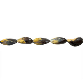 *1114-0167-01 - Bivalve Shell Bead Oval 15X30MM Yellow 16'' String Philippines *1114-0167-01,Beads,Shell,Others,Bead,Natural,Bivalve Shell,15X30MM,Oval,Yellow,Philippines,16'' String,montreal, quebec, canada, beads, wholesale