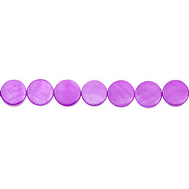 1114-0612-07 - Lake Shell Bead Coin 8MM Light Purple 16'' String 1114-0612-07,montreal, quebec, canada, beads, wholesale
